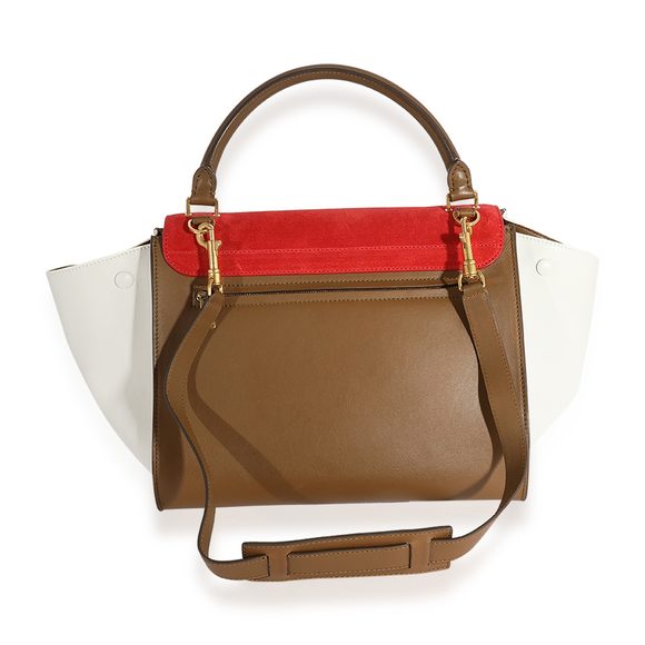 Celine Tricolor Leather & Suede Medium Trapeze Bag - Picture 3 of 8